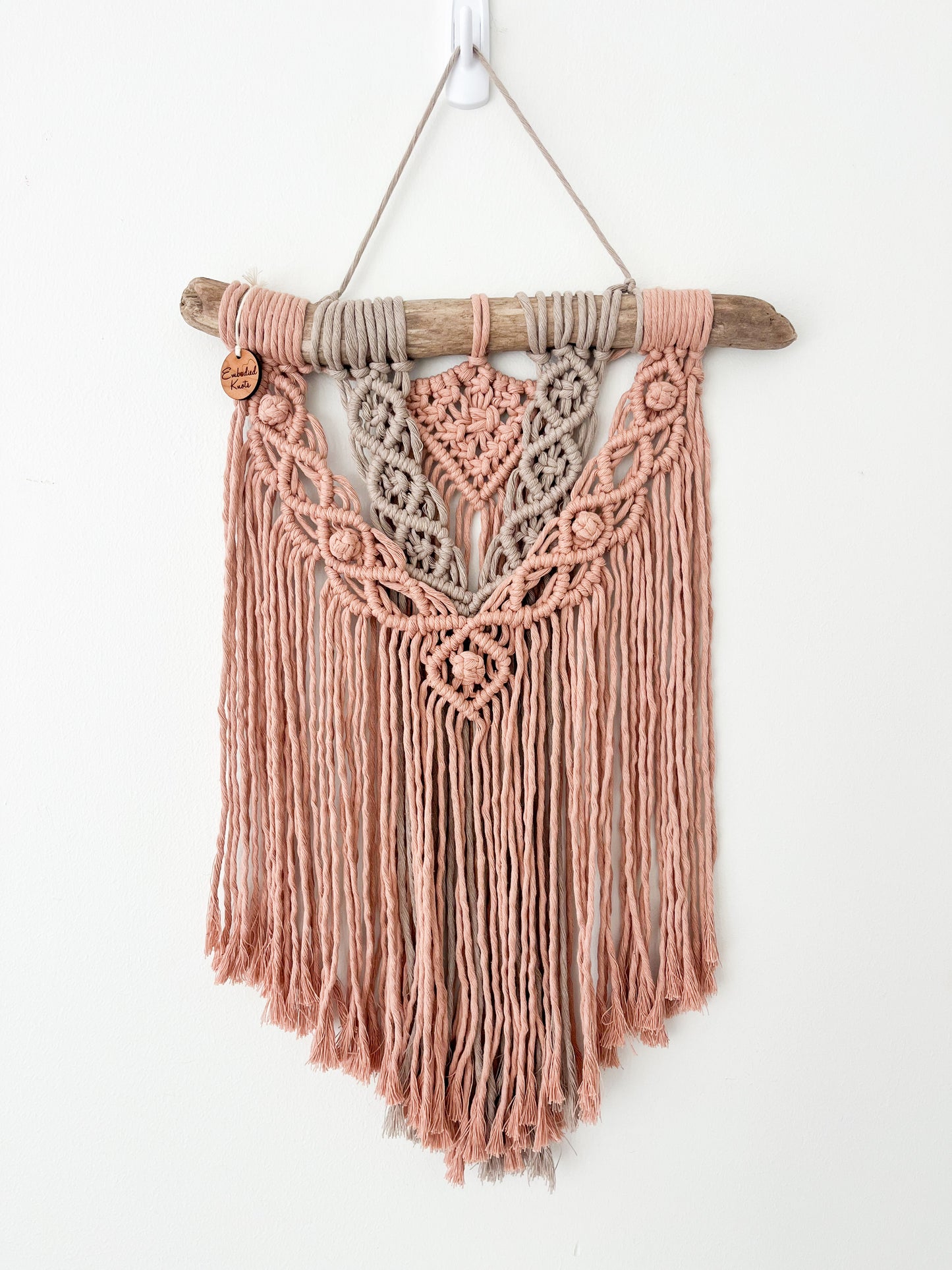 Mauve and Brown wall hanging