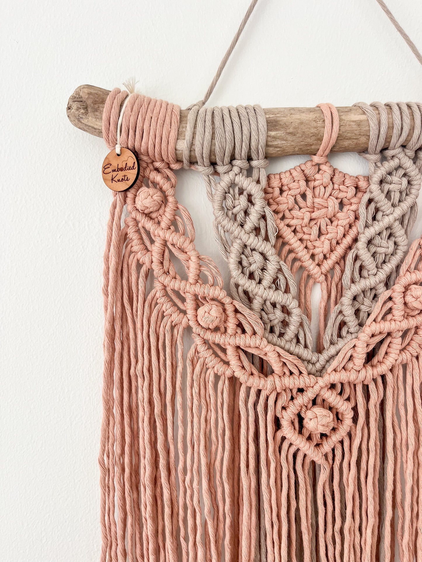 Mauve and Brown wall hanging